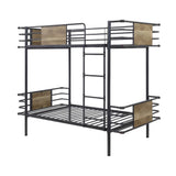 Deliz Gunmetal Finish Twin/Twin Bunk Bed