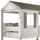 Darlene Rustic White Finish Twin/Twin Bunk Bed