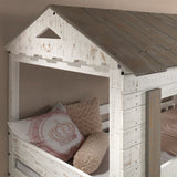 Darlene Rustic White Finish Twin/Twin Bunk Bed