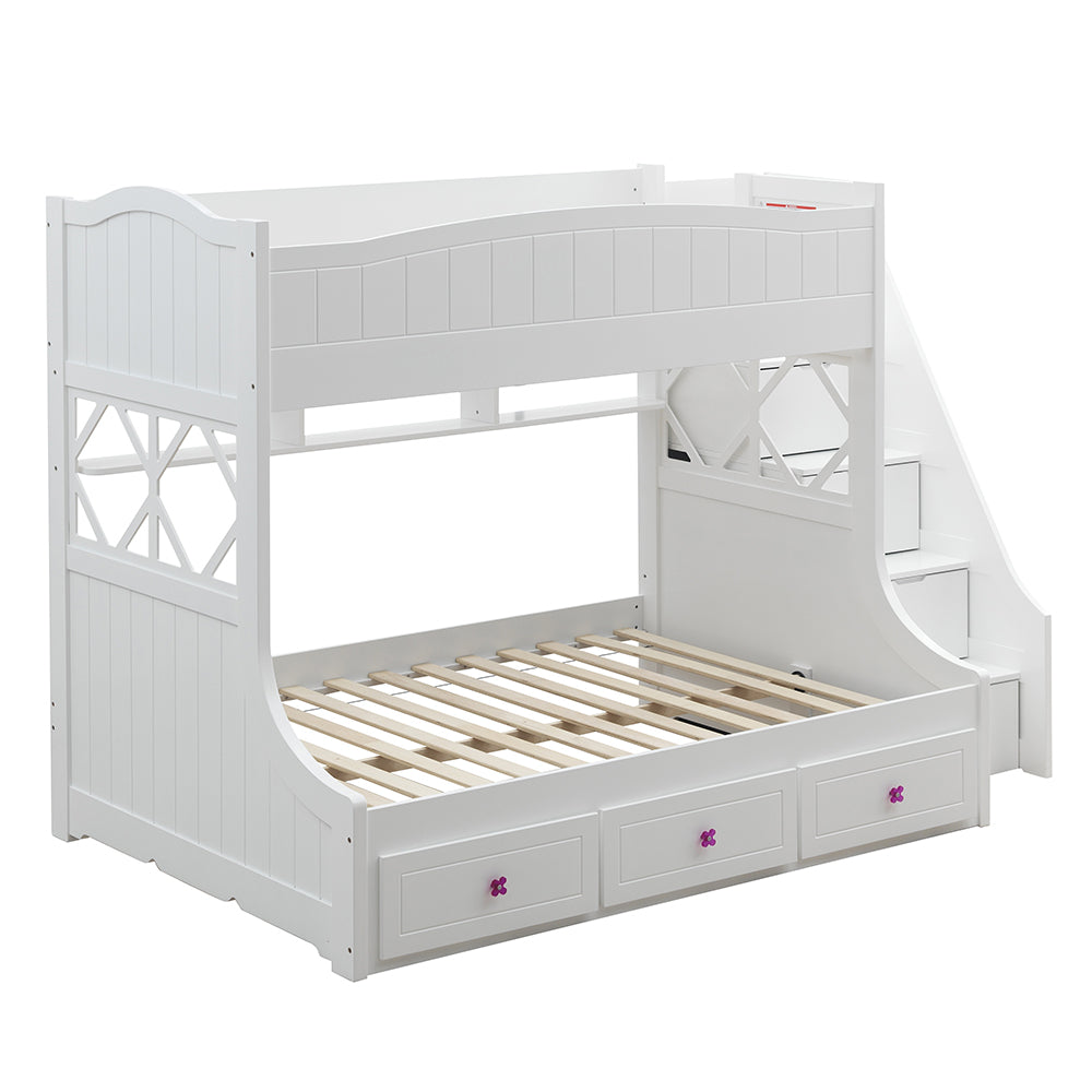 Meyer White Finish Twin/Full Bunk Bed