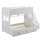 Meyer White Finish Twin/Full Bunk Bed