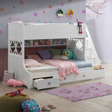 Meyer White Finish Twin/Full Bunk Bed