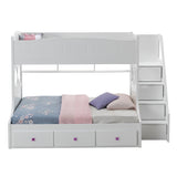 Meyer White Finish Twin/Full Bunk Bed