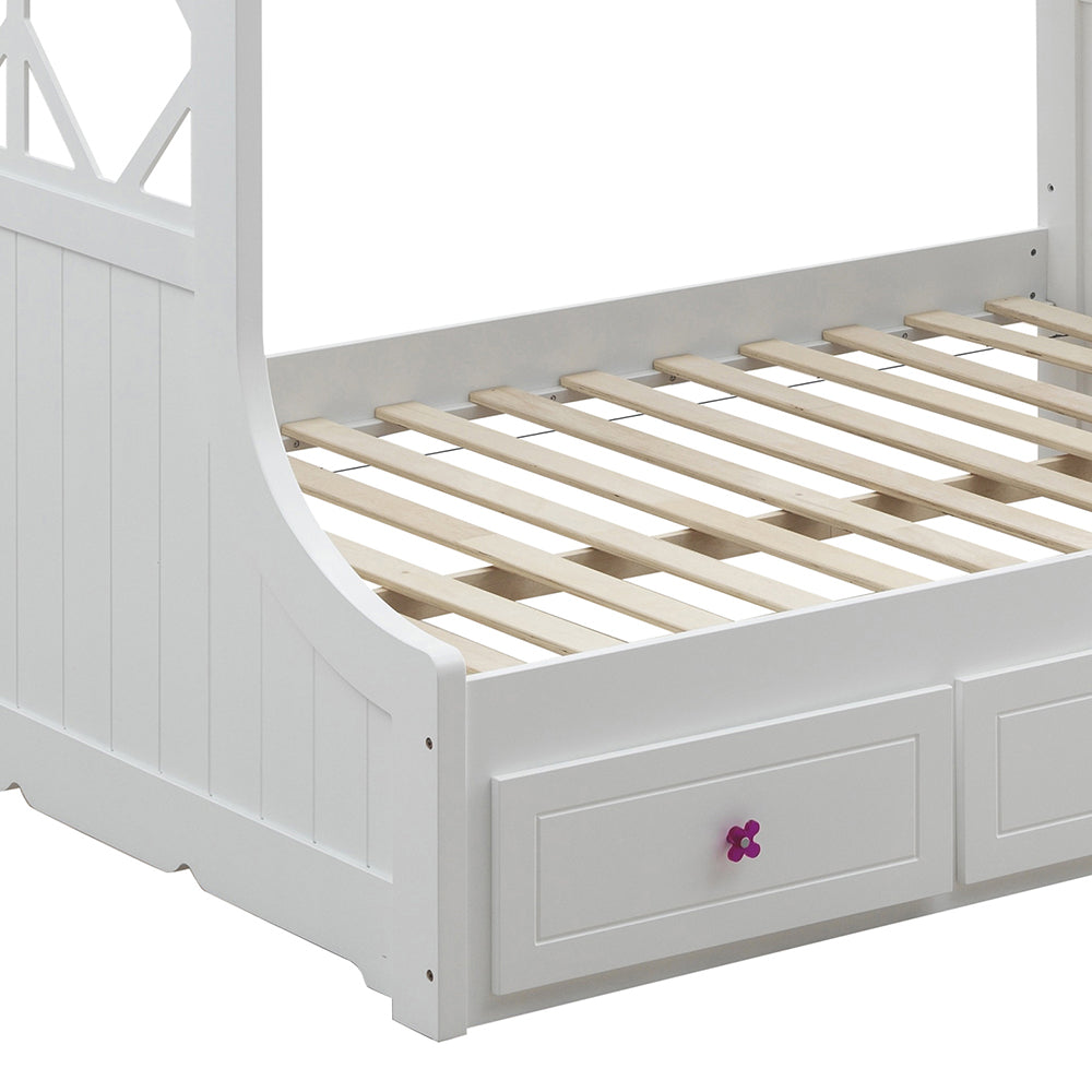 Meyer White Finish Twin/Full Bunk Bed