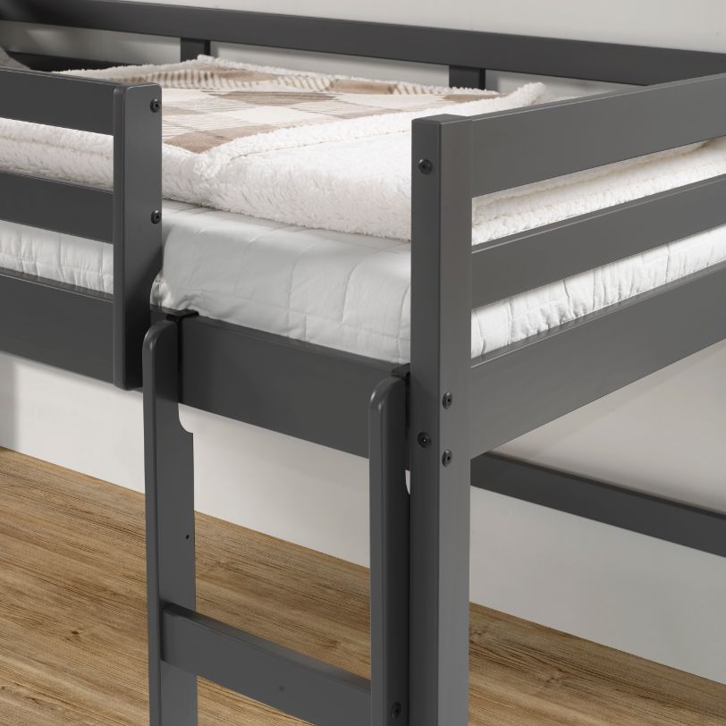 Lara Gray Finish Twin Loft Bed