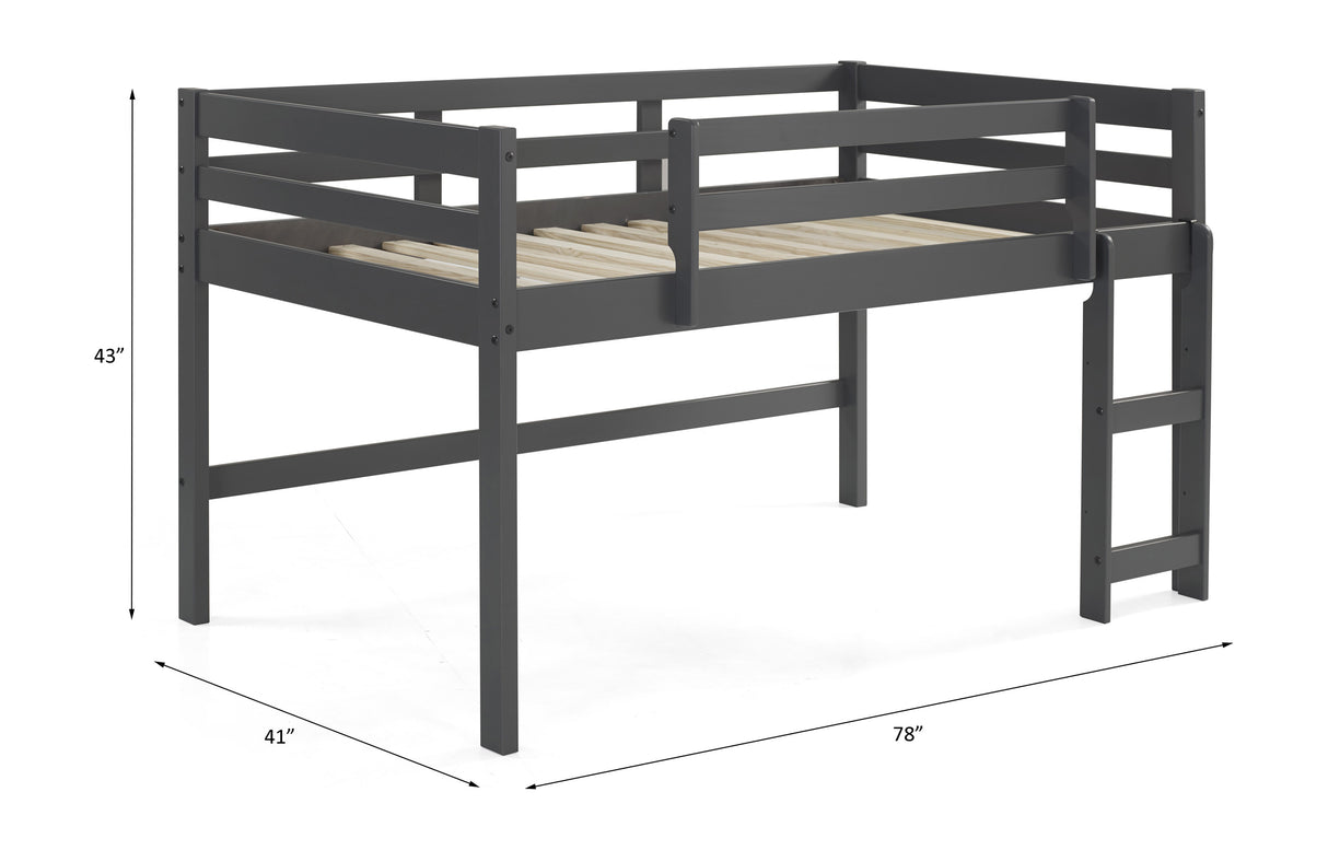 Lara Gray Finish Twin Loft Bed