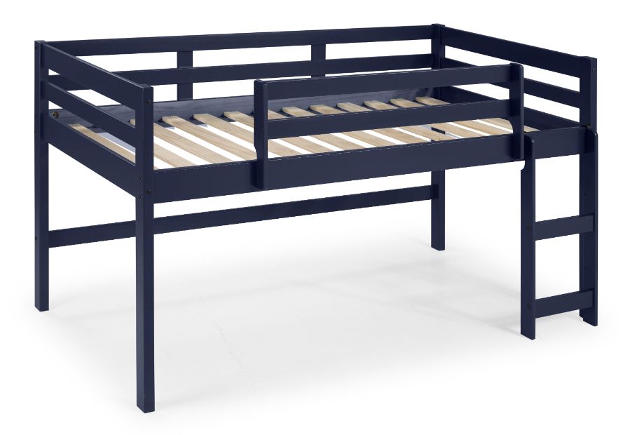 Lara Navy Blue Finish Twin Loft Bed