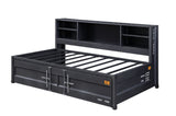 Cargo Gunmetal Finish Daybed