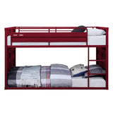 Cargo Red Finish Twin/Twin Bunk Bed