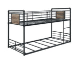 Cordelia Antique Oak, Sandy Black & Dark Bronze Hand-Brushed Finish Twin/Twin Bunk Bed