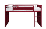 Cargo Red Finish Twin Loft Bed