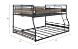 Cordelia Antique Oak, Sandy Black & Dark Bronze Hand-Brushed Finish Bunk Bed