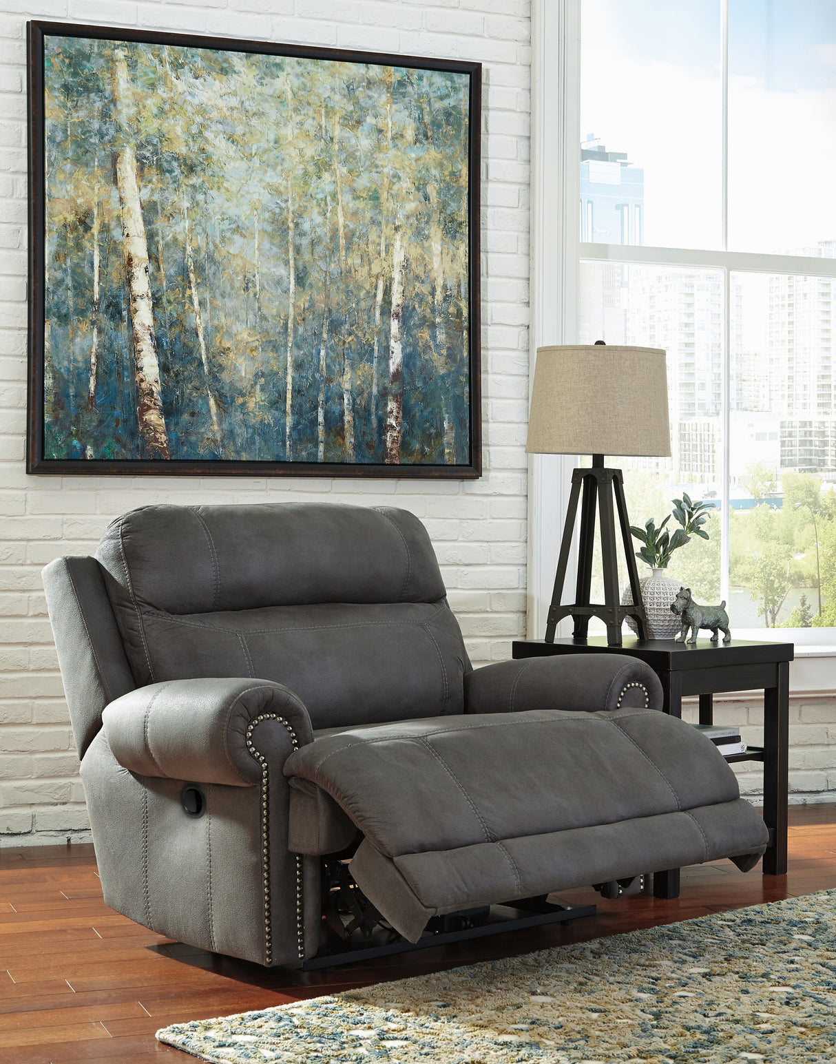 Austere Reclining Loveseat and Recliner