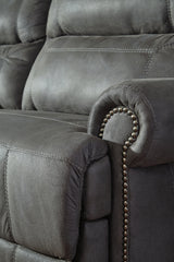 Austere Gray Reclining Sofa