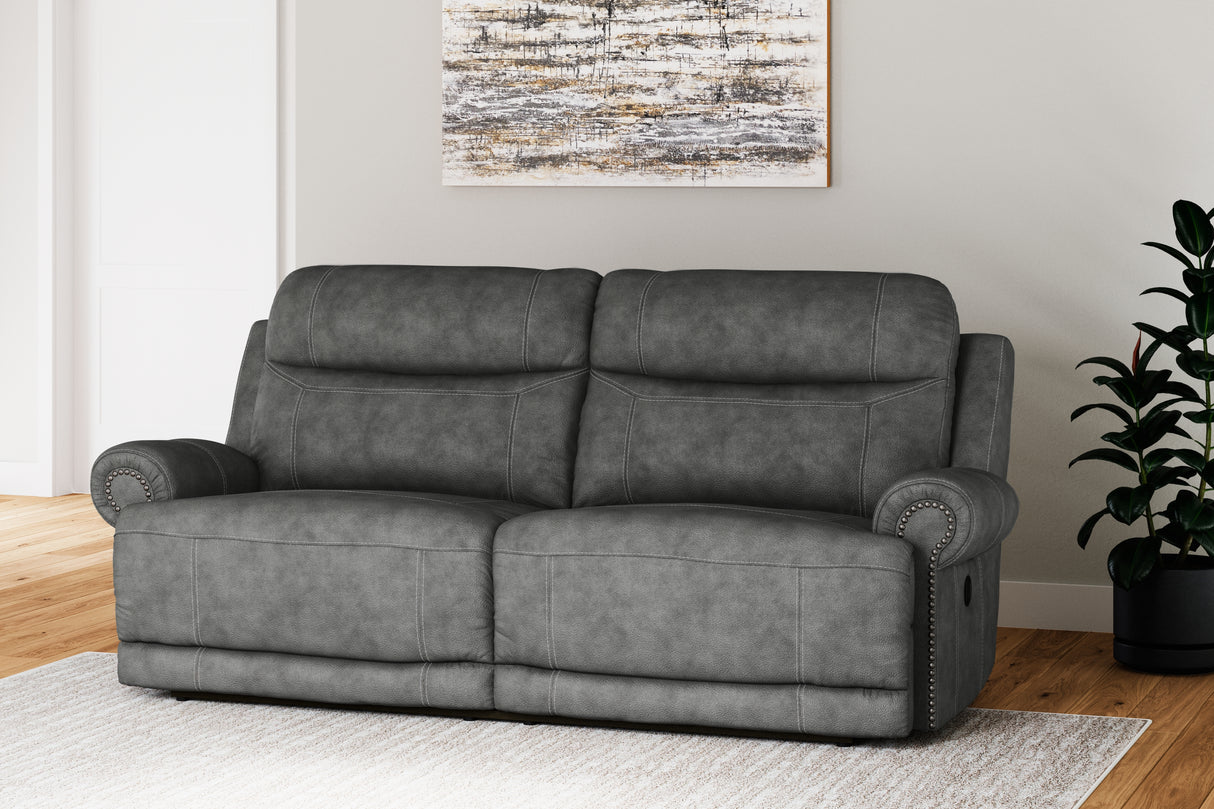 Austere Gray Reclining Sofa