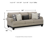 Elbiani Alloy Sofa, Loveseat, Oversized Chair And Ottoman