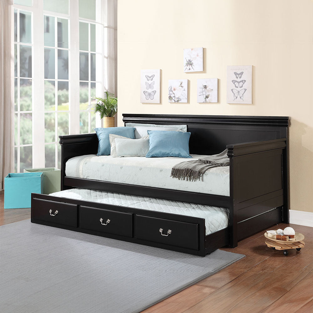 Bailee Black Finish Trundle