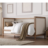 Charlton Cream Linen & Salvage Oak Finish Daybed