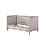 Charlton Beige Linen & Weathered Oak Finish Daybed