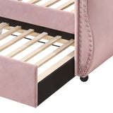 Adkins Pink Velvet Daybed