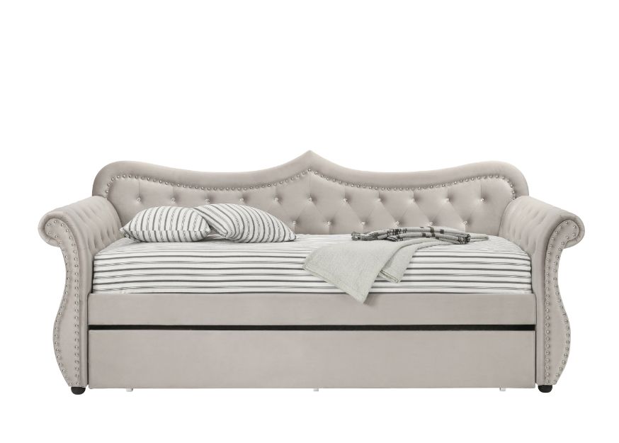 Adkins Beige Velvet Daybed