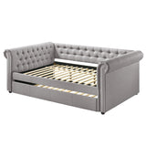 Justice Smoke Gray Fabric Full Bed