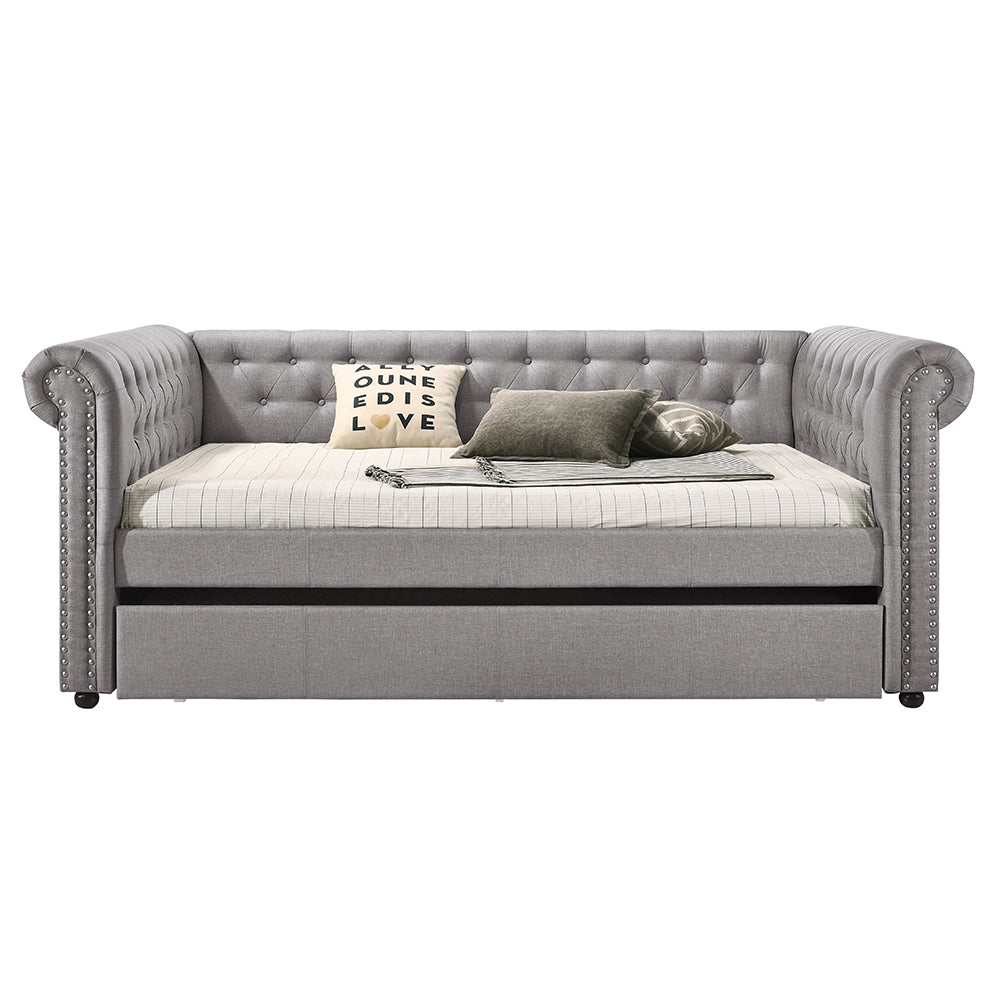 Justice Smoke Gray Fabric Full Bed