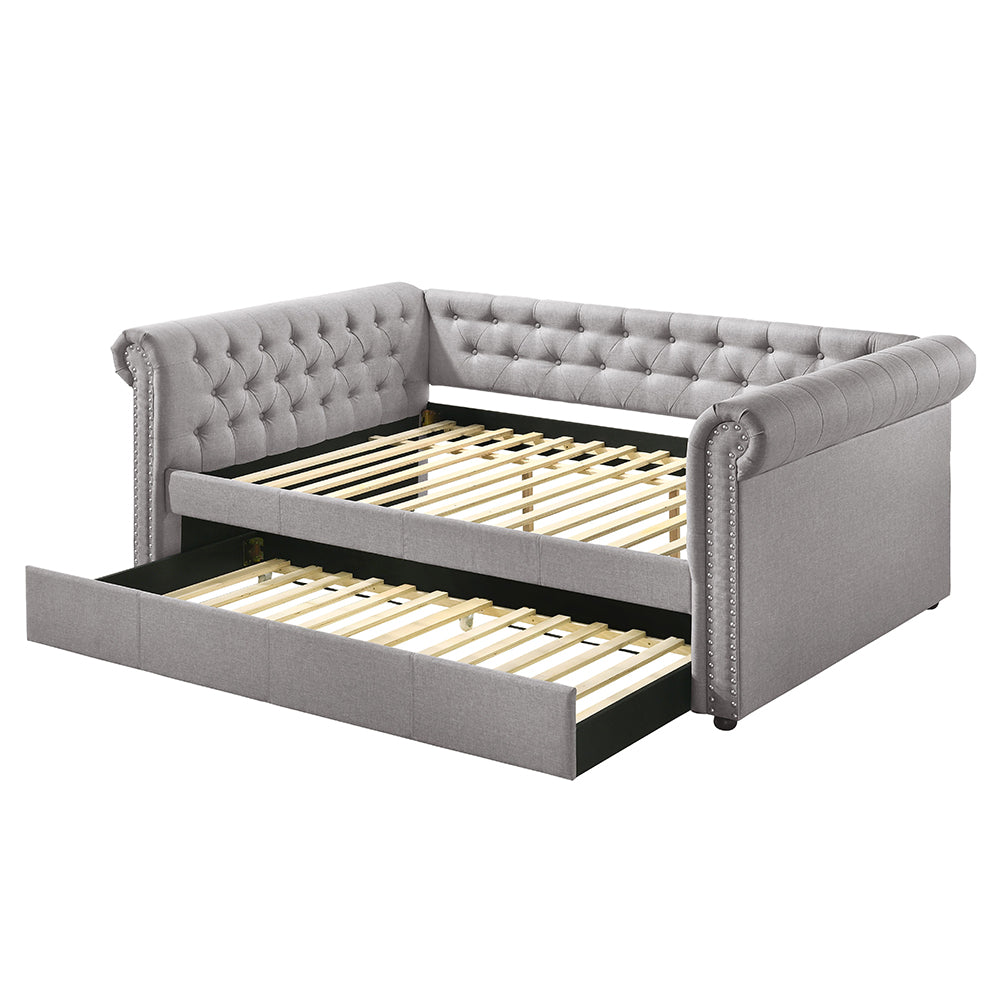 Justice Smoke Gray Fabric Full Bed