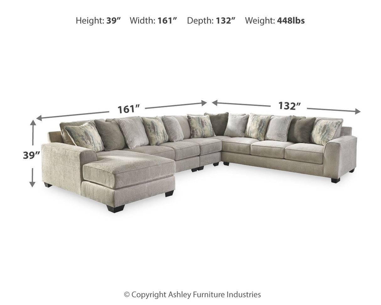 Ardsley 5-Piece Sectional with Chaise