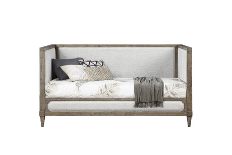 Artesia Tan Fabric & Salvaged Natural Finish Daybed