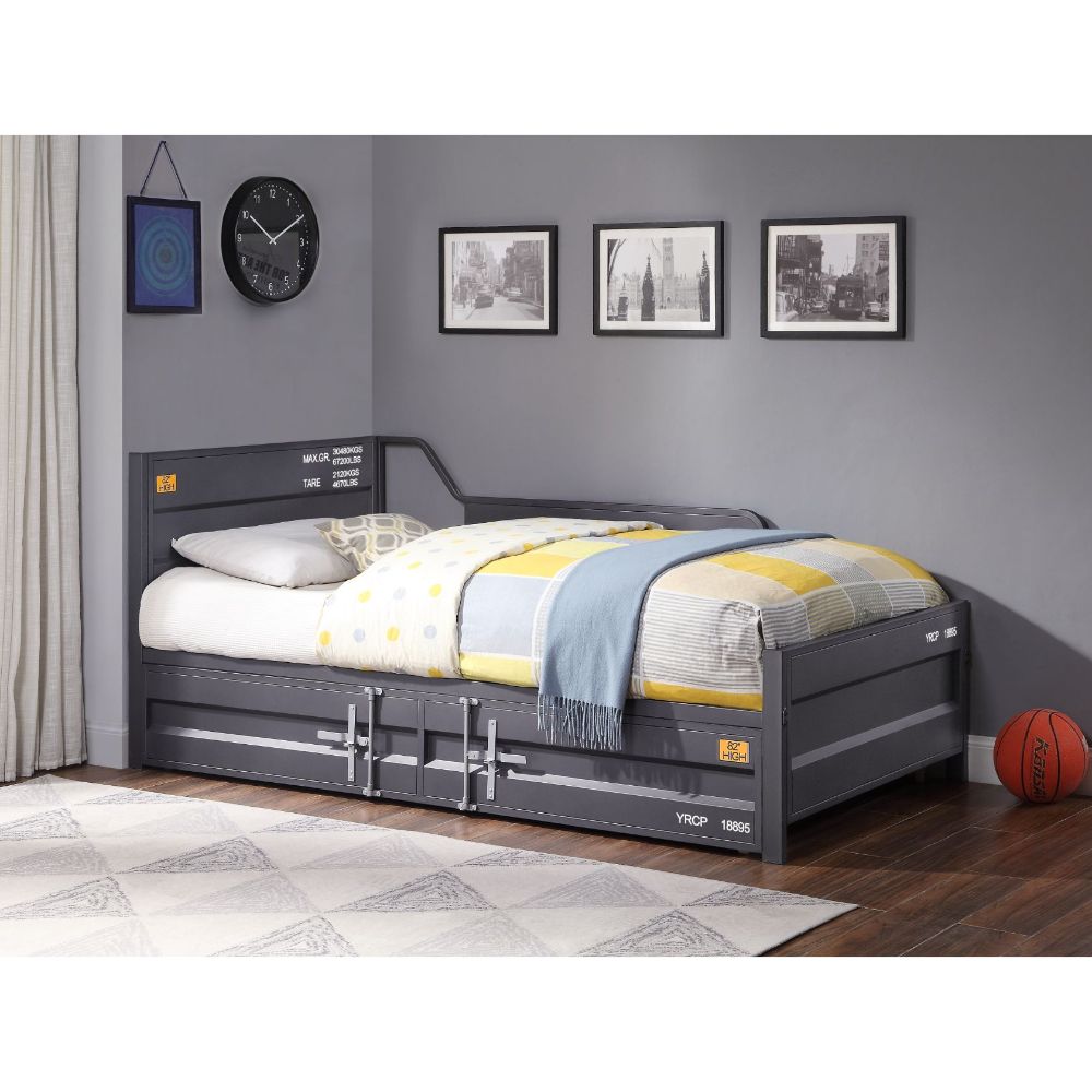 Cargo Gunmetal Finish Daybed