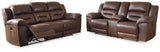 Stoneland Power Reclining Sofa and Loveseat