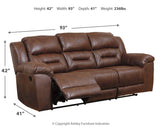 Stoneland Chocolate Reclining Sofa