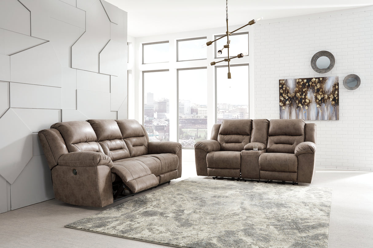 Stoneland Power Reclining Sofa and Loveseat