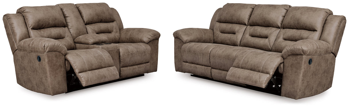 Stoneland Reclining Sofa and Power Reclining Loveseat