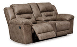 Stoneland Fossil Reclining Loveseat With Console