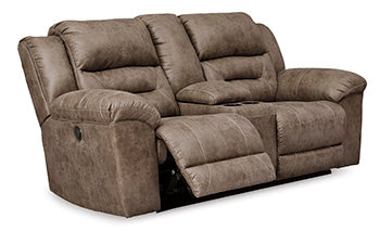 Stoneland Fossil Power Reclining Loveseat With Console