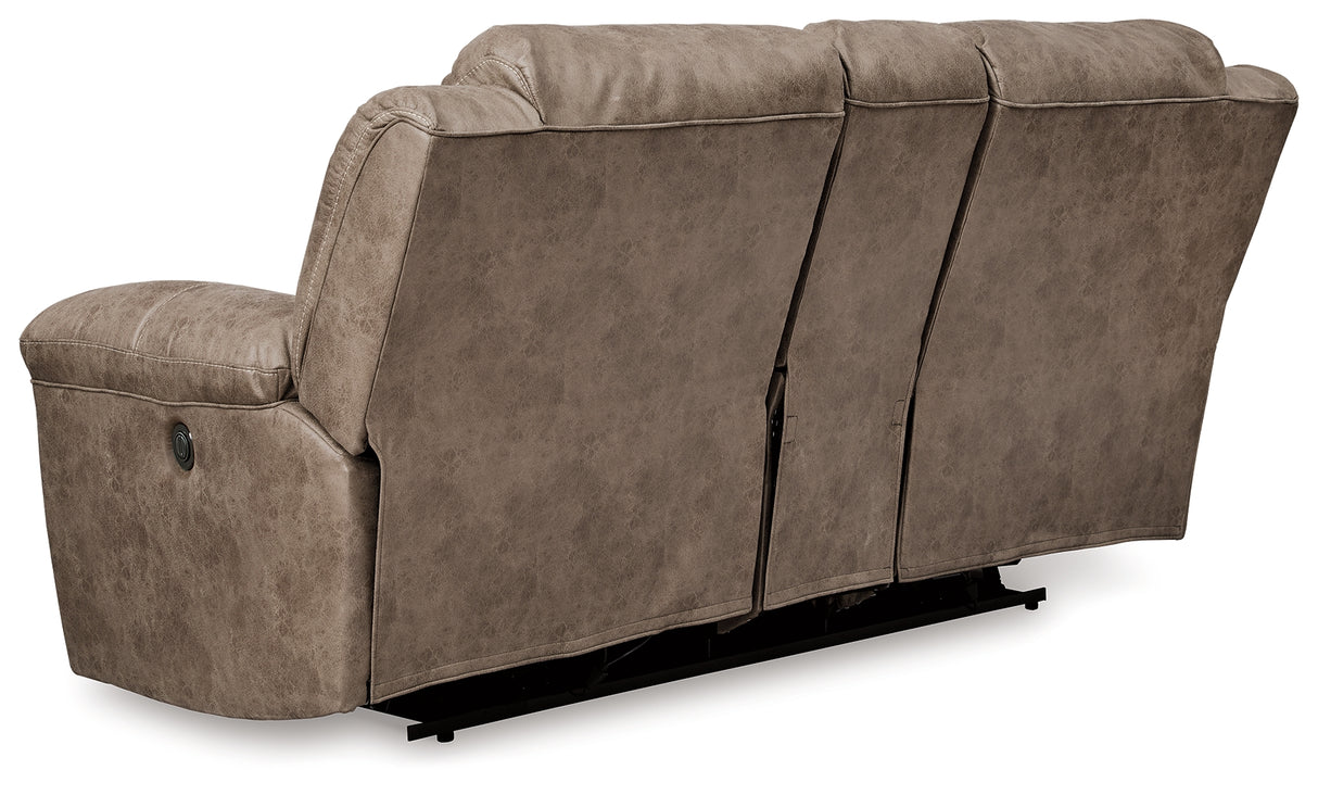 Stoneland Fossil Reclining Loveseat With Console