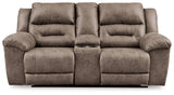 Stoneland Fossil Reclining Loveseat With Console