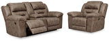 Stoneland Reclining Loveseat and Power Recliner