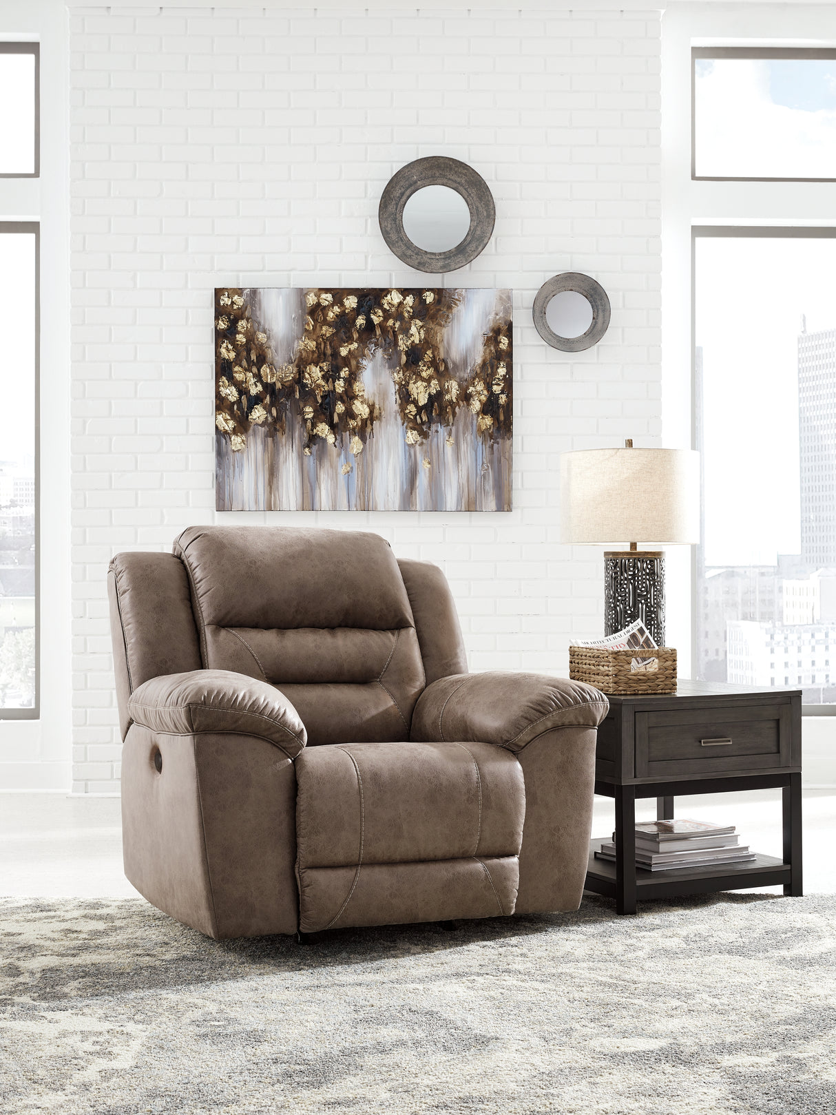 Stoneland Reclining Loveseat and Power Recliner