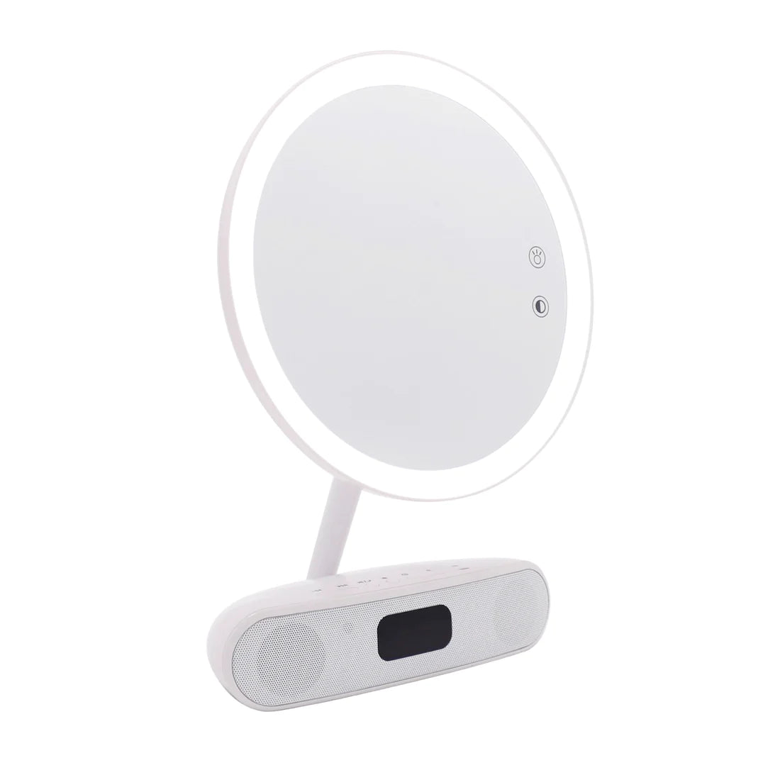 Melody 9-inch Round Duotone Makeup Mirror with Bluetooth Speakers