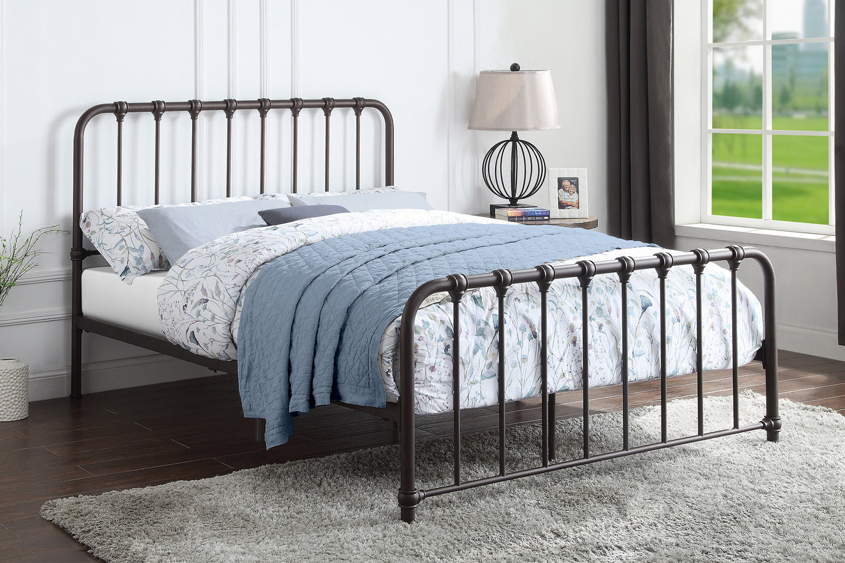 Bethany Dark Bronze Queen Metal Platform Bed