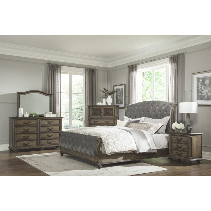 Rachelle Weathered Pecan Eastern King Bed