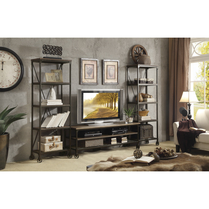 Millwood Natural/Rustic Black TV Stand