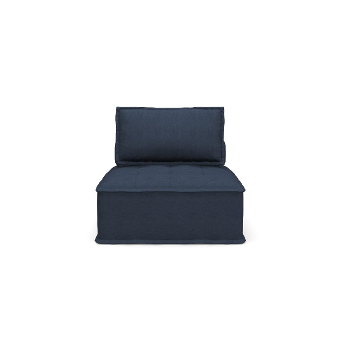 Ulrich Blue Modular Chair with Removable Bolster