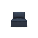 Ulrich Blue Modular Chair with Removable Bolster