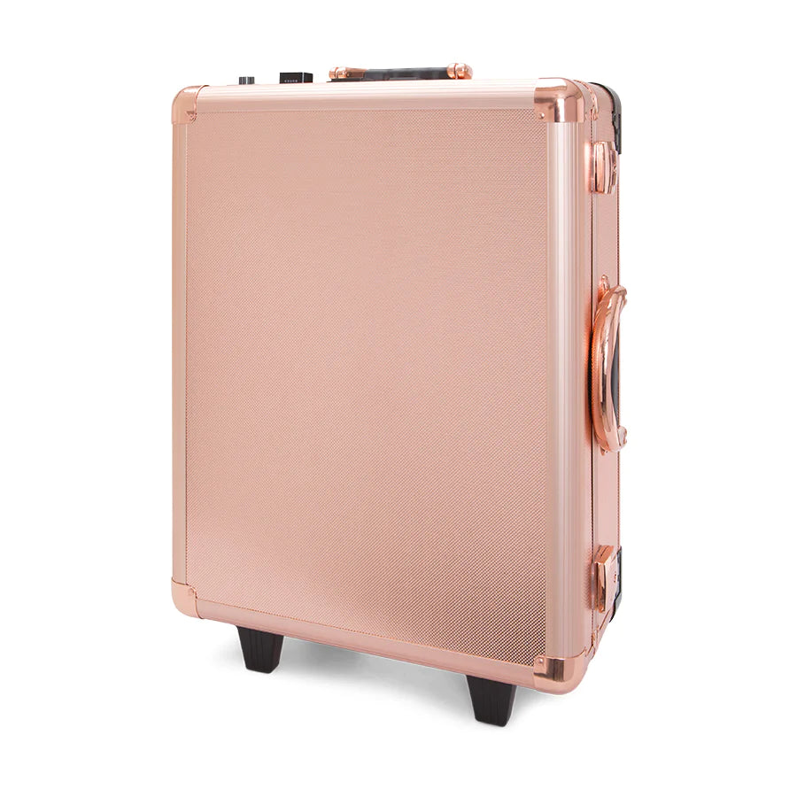 SlayCase® XLS Vanity Travel Case with Stand in Rose Gold Bling