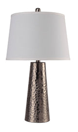 Piapot White & Antique Brass Finish Table Lamp