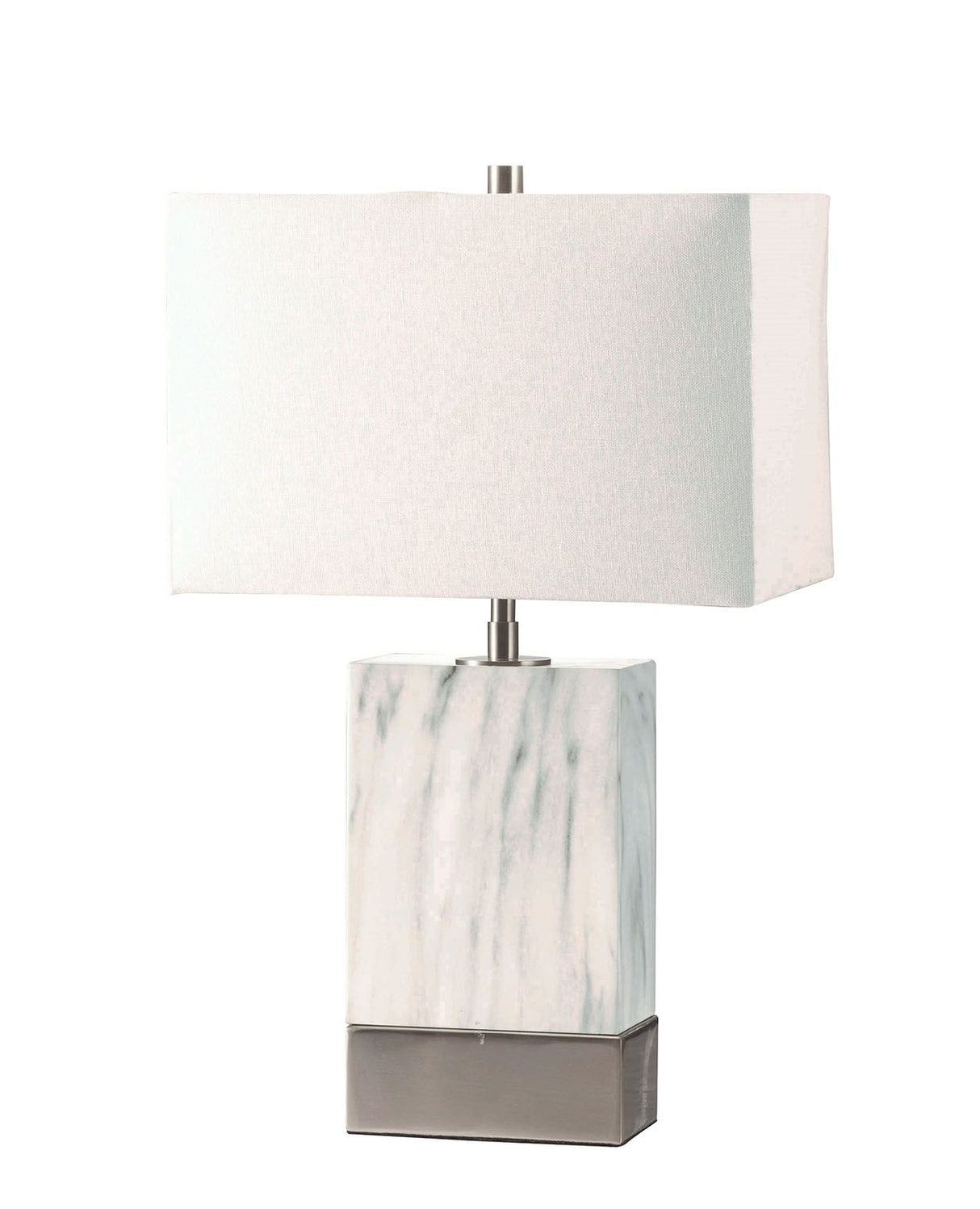 Libe White & Brushed Nickel Finish Table Lamp